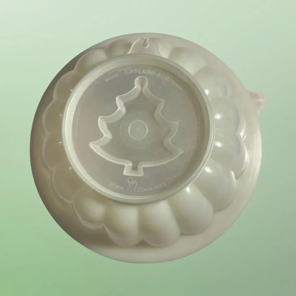 Vintage Tupperware 3 PC Jello Mold Christmas Tree 8”